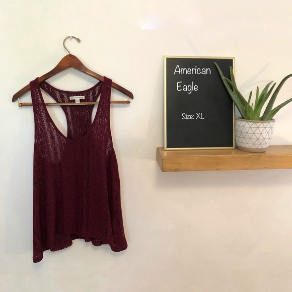 American Eagle Outfitters Tops - AE boho lace tank top